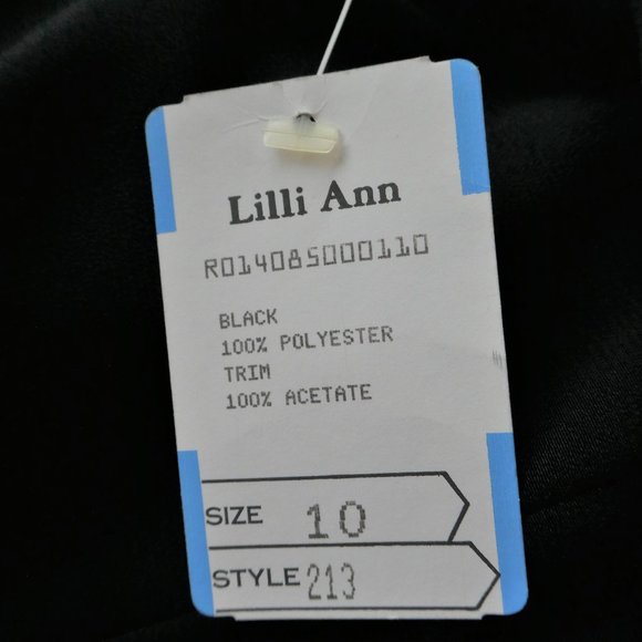 NEW Adolph Schuman For Lilli Ann Dress Vintage 60s RiC RaC Ribbon Zipper Peplum - Picture 11 of 11